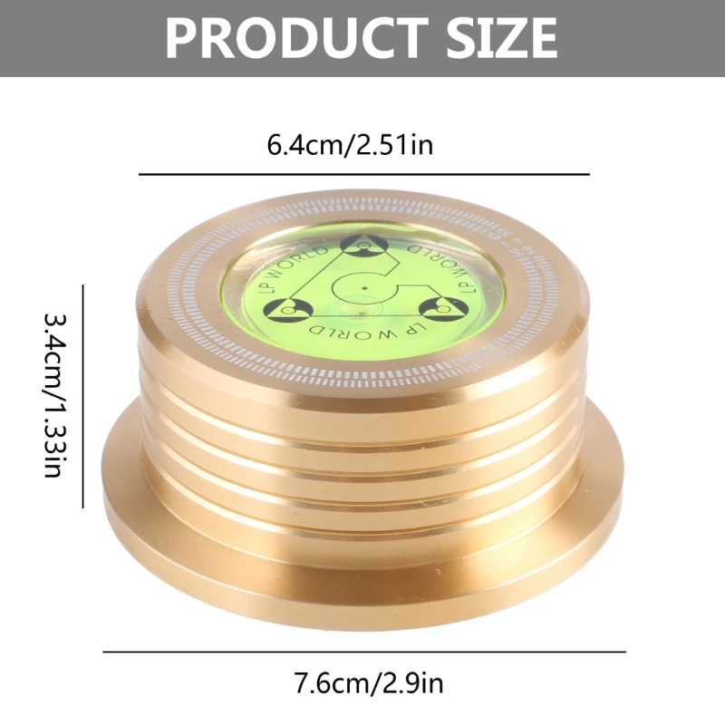 Зажим для виниловых пластинок с прецизионными пузырьковыми уровнями 60 Гц 378 г