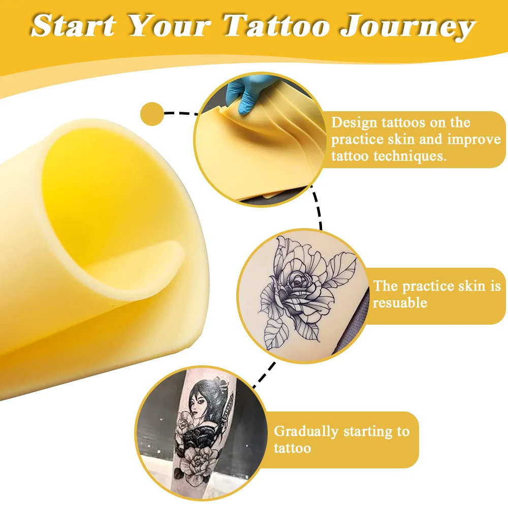 10/8/5/3/1 шт. 3 мм татуировка для практики кожи двухсторонняя силиконовая большая