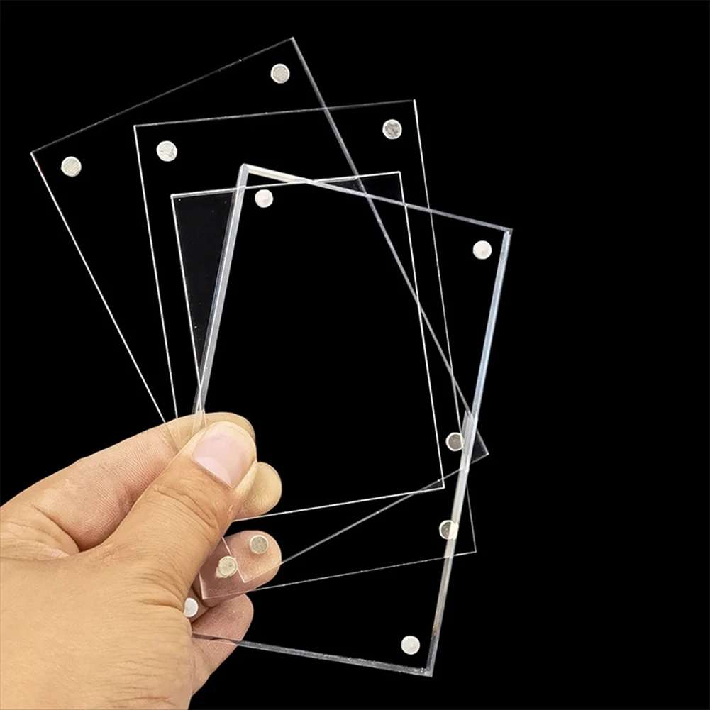 

1pcs Brand New Home Display Rack Landscape Placement Transparent White Acrylic Holder Home Decor Picture Frame