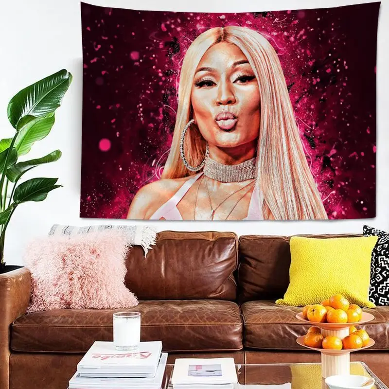 

Nicki Minaj Rap Sexy USA Flag Music Singer Star DIY Wall Tapestry for Living Room Home Dorm Decor INS Home Decor