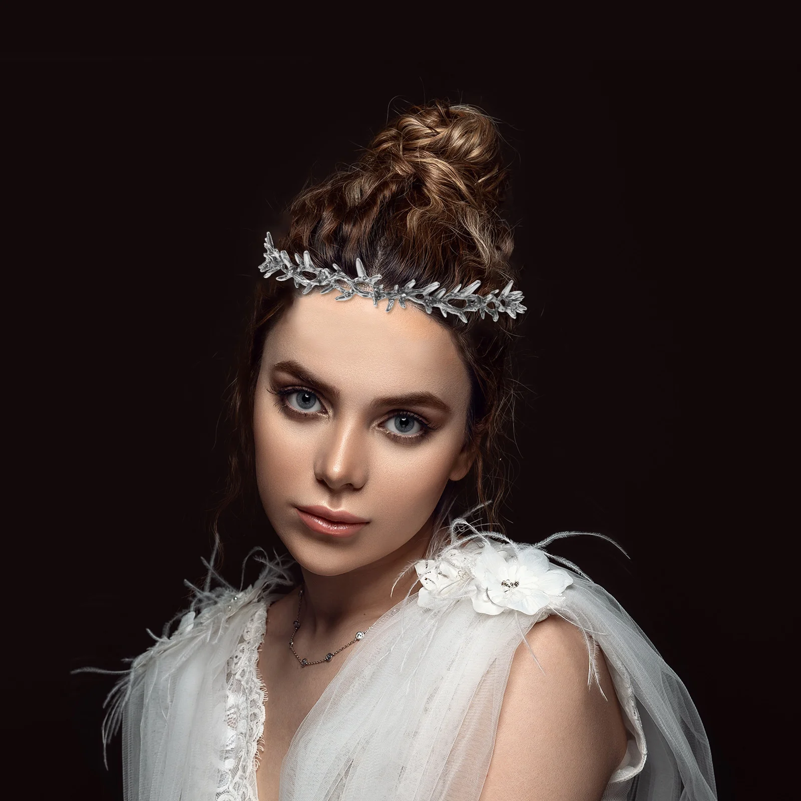 Корона шипов вечерние аксессуары для волос древняя серебряная повязка на голову