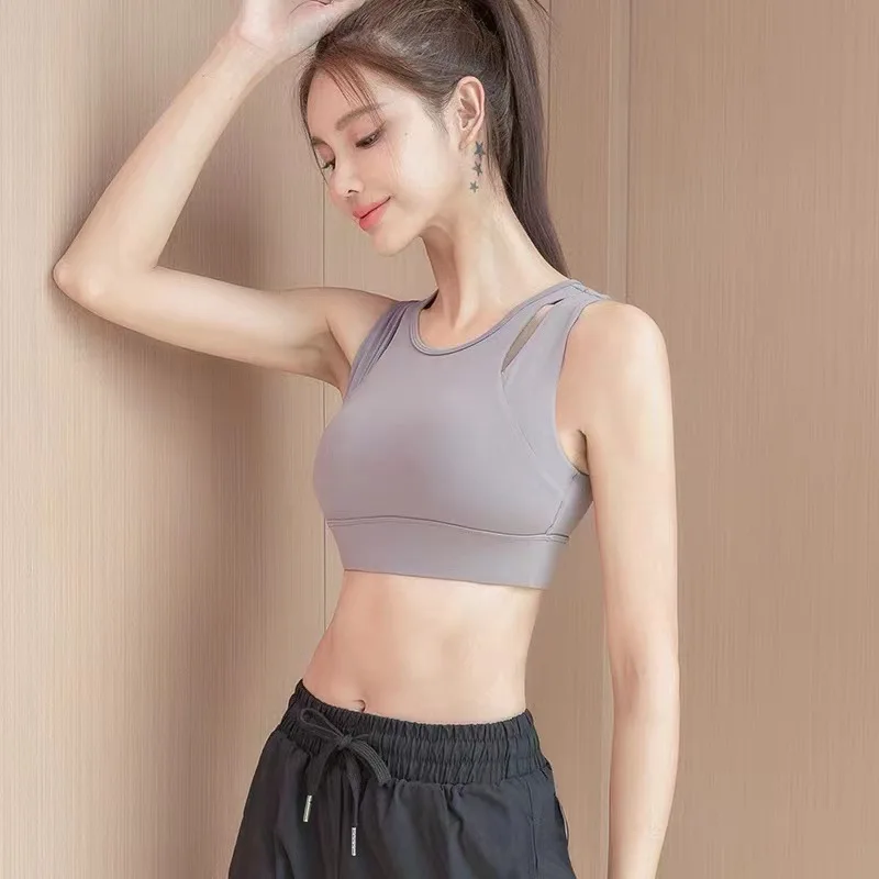

High Strength Shockproof Hollowed Out Sports Bra for Women's Professional Training Running Fitness Gathering Yoga Vest