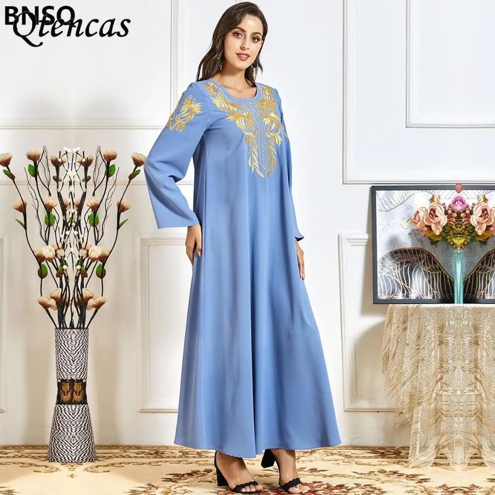 

Plus Size Muslim Long Dresses for Women Turkey Abaya Dubai Arabic Hijab Dress Kaftan Caftan Marocain Islam Clothing Robe Longue