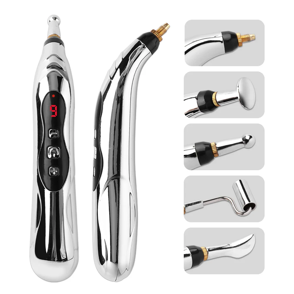 

Smart Pulse Meridian Energy Massage Pen 3/5 Heads Electronic Acupuncture Pen Pain Relief Therapy Back Neck Face Beauty Roller