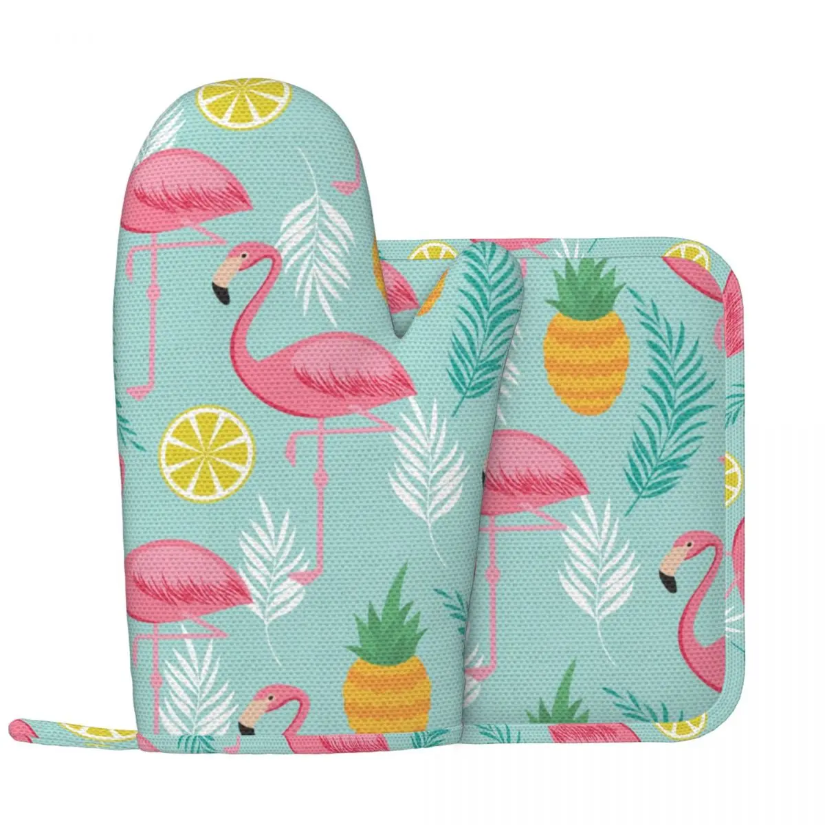 

Anime Funny Oven Mitts and Pot Holders Sets of Resistant Non Slip Kitchen Gloves for Cooking Baking Good helper in the kitchen