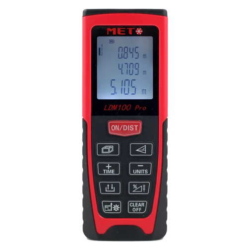 

Handheld Laser Distance Meter 100m with Area, Volume, Measurement & Pythagorean Calculation functions