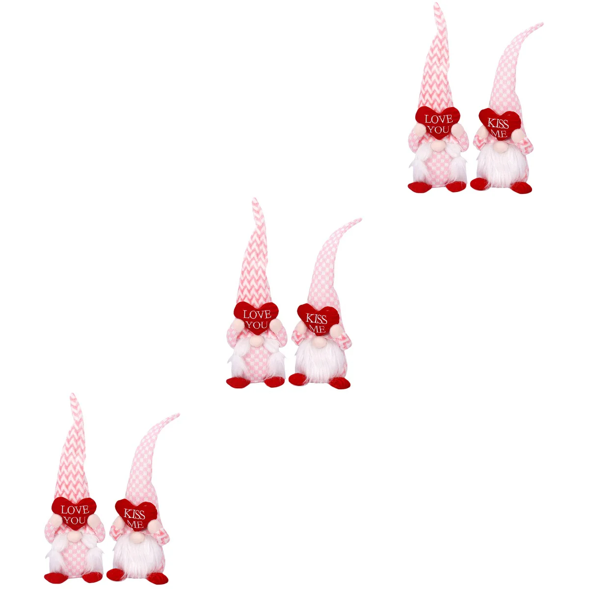 

6 pcs Lover Lovely Cotton Wedding Gnome Valentine Decorations Ornament for Couple Decor Gift Lovers