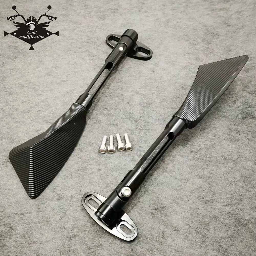 Лазерный Логотип CNC алюминиевые мотоциклетные зеркала заднего вида синее