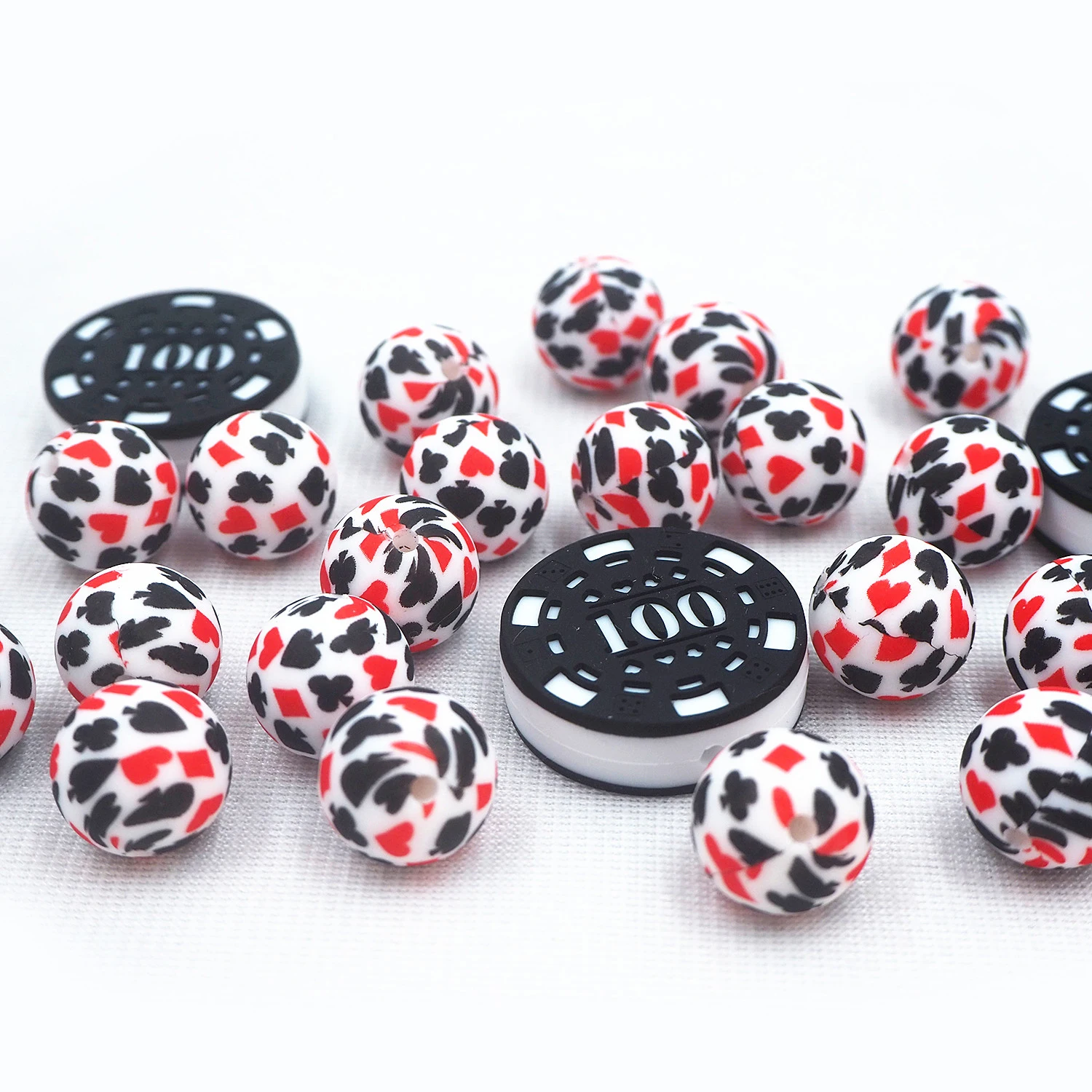 

50 шт., силиконовые бусины Chenkai для изготовления ручек