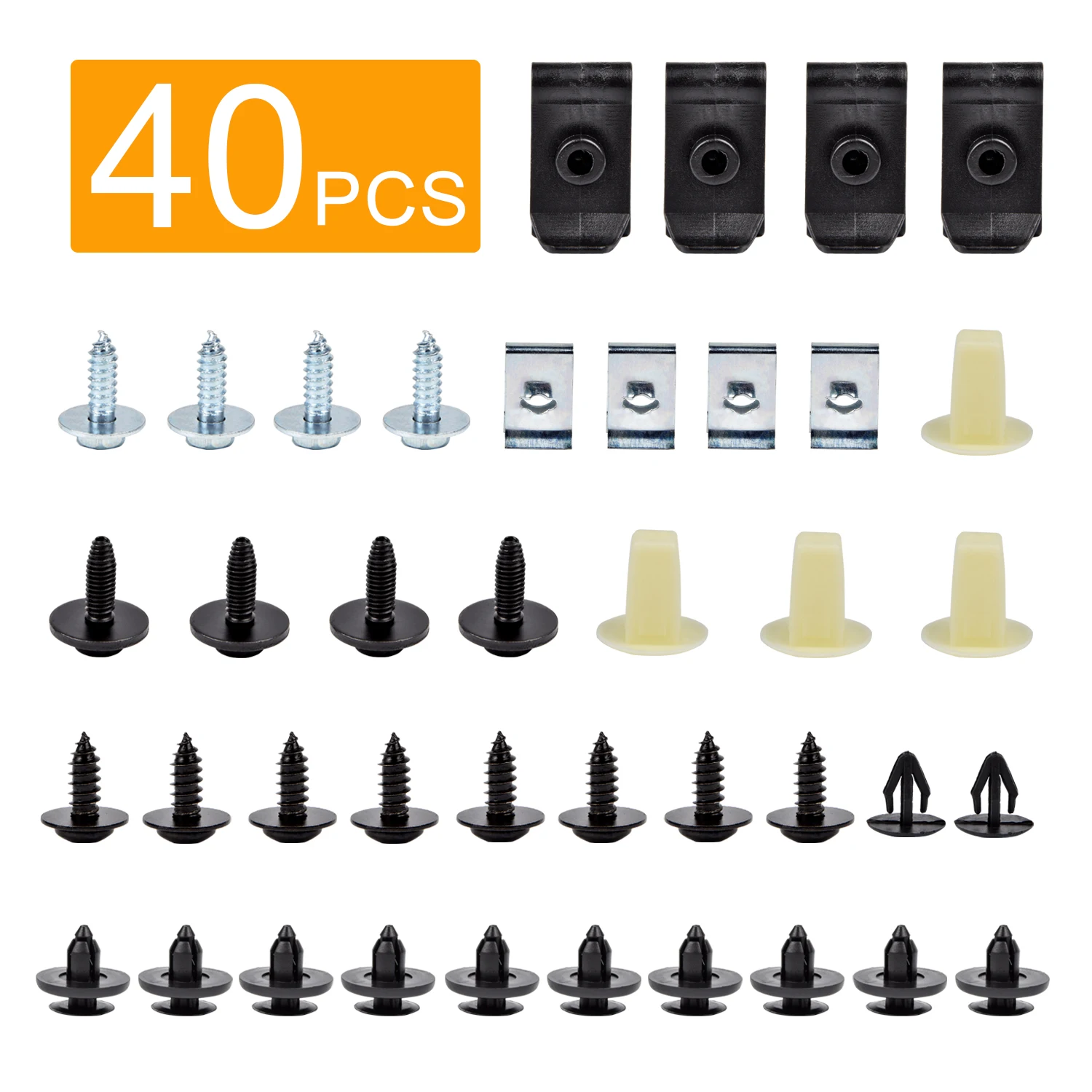 

40pcs Car Tuning Engine Undertray Cover Clips Bottom Shield Guard Screws For TOYOTA/AVENSIS Car Accessories