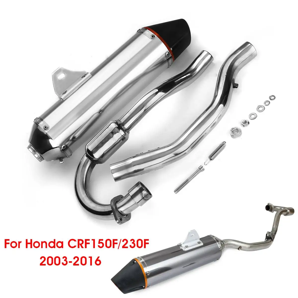 

Motorcycle Complete Rear Exhaust Pipe Muffler Silencer System For Honda CRF230F CRF150F CRF 230F 150F 2003-2016