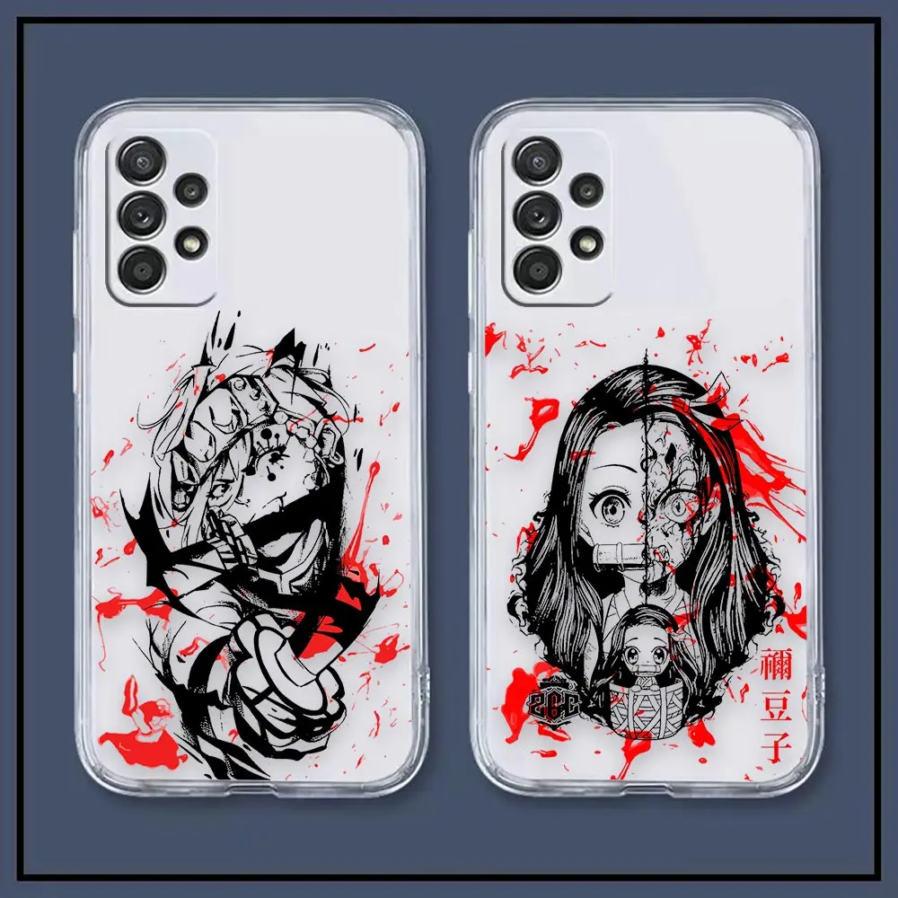 

Clear Case For Samsung Galaxy A20S A21S A32 A42 A50 A51 A52 A53 A71 A91 4G 5G Case Funda Capa Shell Nezuko Kimetsu Demon Slayer