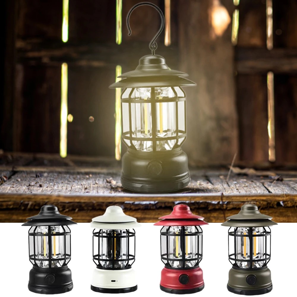 

Светодиодный светильник для кемпинга в стиле ретро, 1200 мА · ч