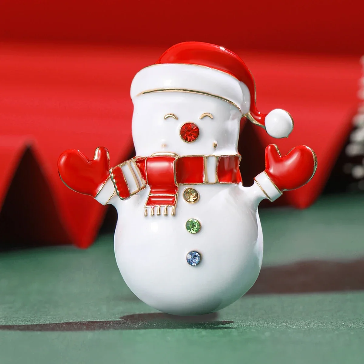 Броши со стразами в виде снеговика для женщин унисекс эмалированные шпильки