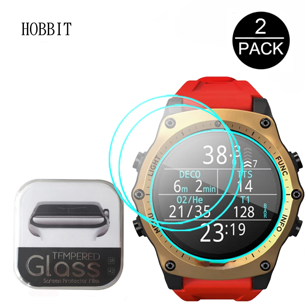 

2pcs Tempered Glass Film For Shearwater TERIC Diving Smartwatch HD Clear Glass Screen Protector Water-proof Watch Accessories