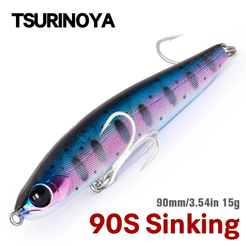 

TSURINOYA Sinking Pencil Long Casting Fishing Lure SWORDSMAN 90S 90mm 15g Pike Bass Trout Jerkbait Artificial lipless Hard Baits