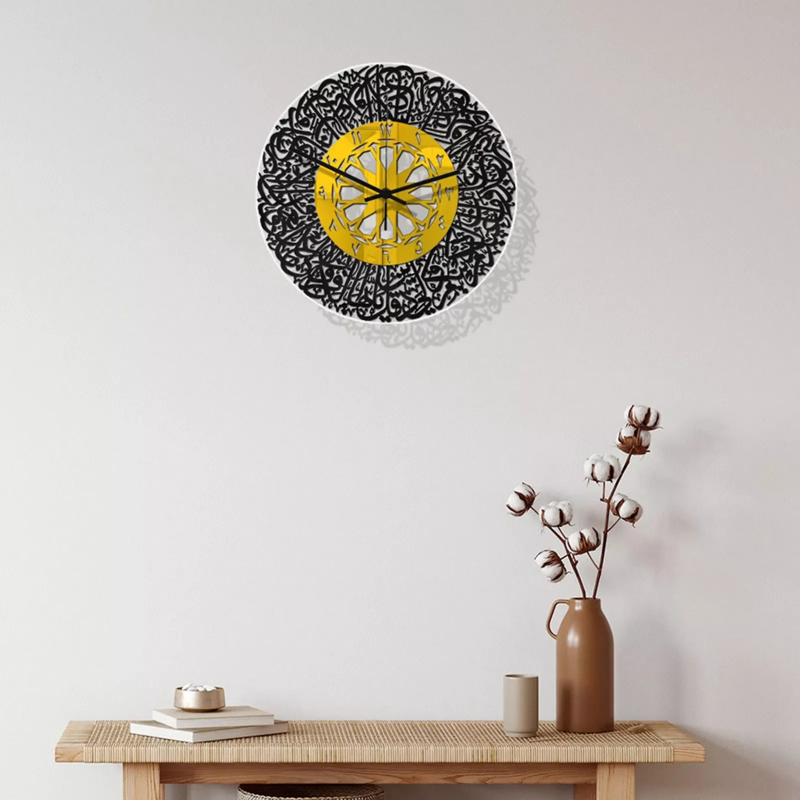 

Eid Ramadan Round Wall Clock Artistic Acrylic Art Polished Wall Decor Islamic Muslim Decals Great Wall Clock Home Decor