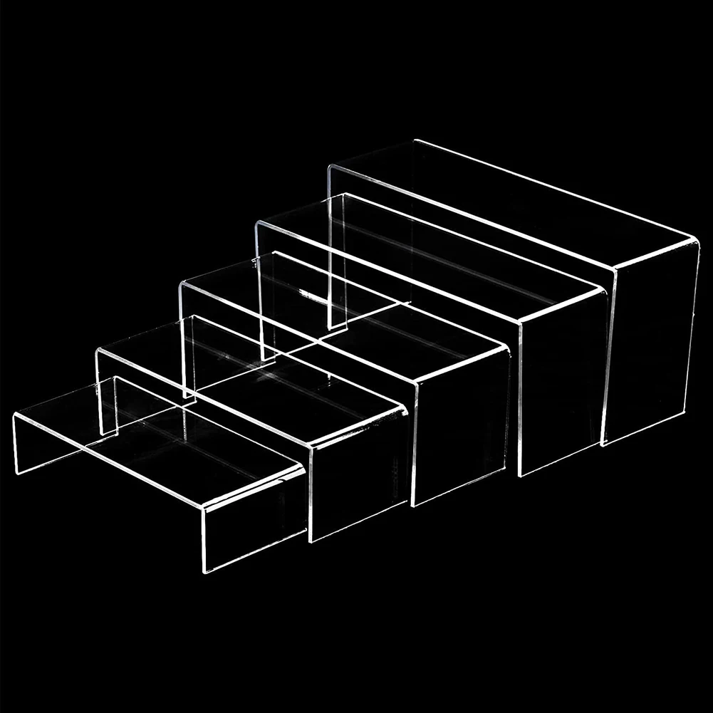 

Acrylic Display Stand For Mini Action Figures Toy Model Stand Holder Rack Transparent Doll Pottery Clay Figurine Ladder Shelf