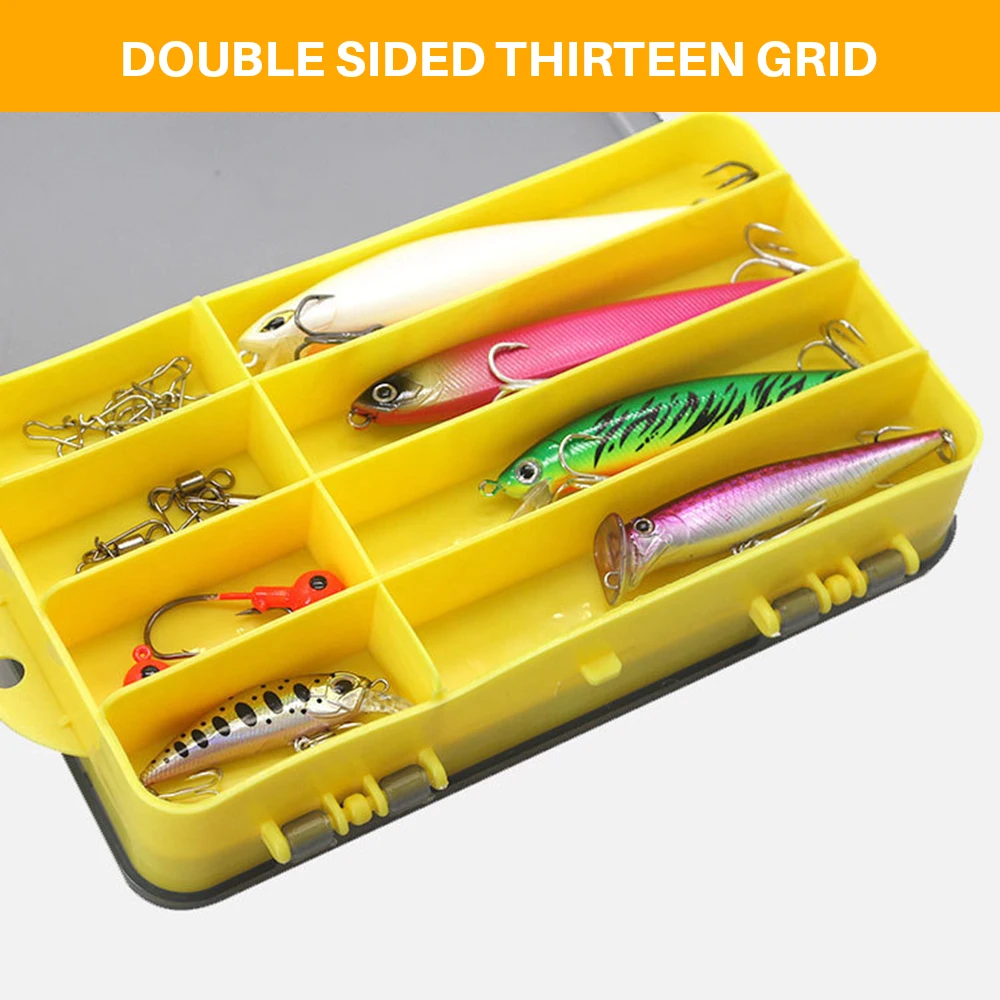 

Double-Sided Fishing Tackle Box Organizer Deep Large Storage Trays Case Tackle Accessory Bait Lure Hook Storage Case Fishing Box