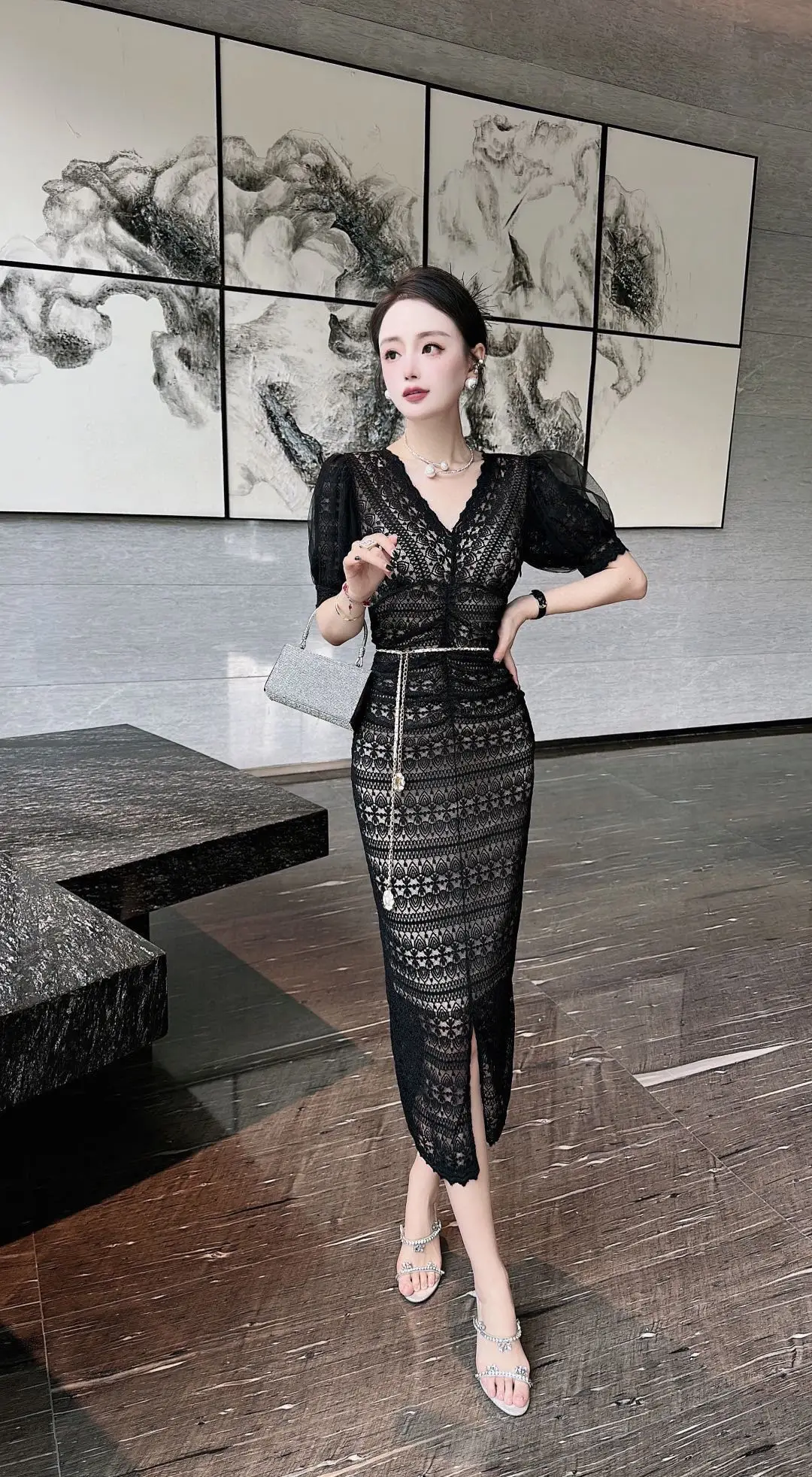 

2023 Spring/Summer Fashion New Women's Clothing Lace Dress 0704