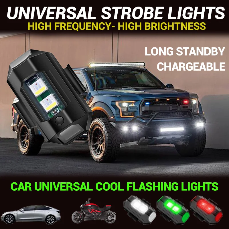

Суперъяркий стробоскосветильник свет Pilot GM для Tesla BMW Audi Toyota Honda civic светильник для радиатора мотоцикла s Flasher, светодиодная перезаряжаемая