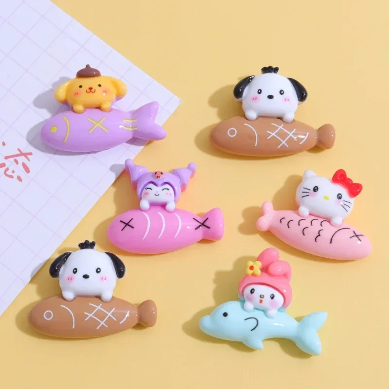 10 шт Nieuwe Mini Kawaii мультяшный кот ест рыбы серия Hars плакаты Сделай Сам детский