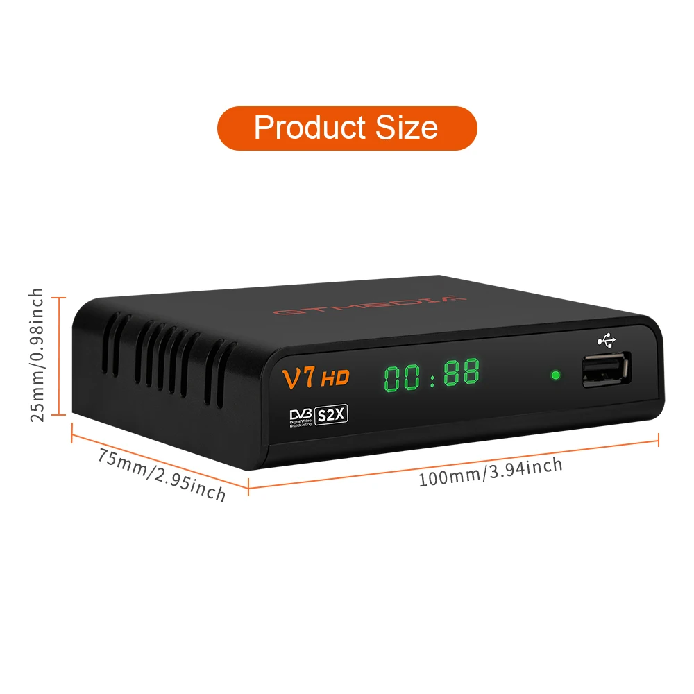 Спутниковый ресивер Gtmedia V7 HD-ресивер рандомер/S Freesat V7S с полным декодером