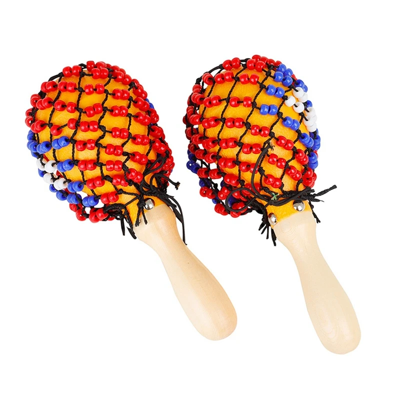 

2Pcs Infant Toddlers Wood Sand Hammer Baby Rattle Toys Musical Instrument Kids Musical Party Favor