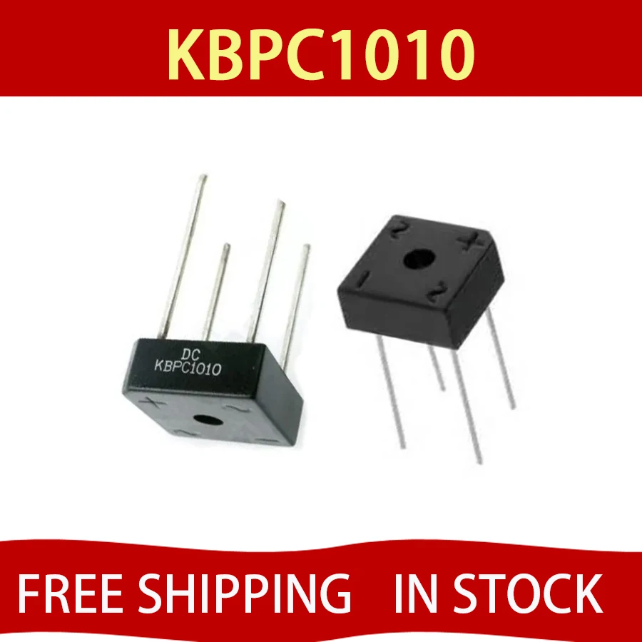 

5PCS KBPC1010 10A 1000V diode bridge rectifier kbpc1010 Free shipping
