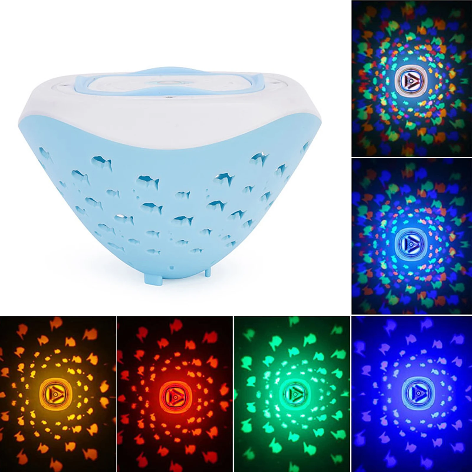 

Submersible LED Lights Color Changing Floating Pool Lamp With 5 Modes Lighting Fish Pattern Underwater Lights For Hot Tub Decor