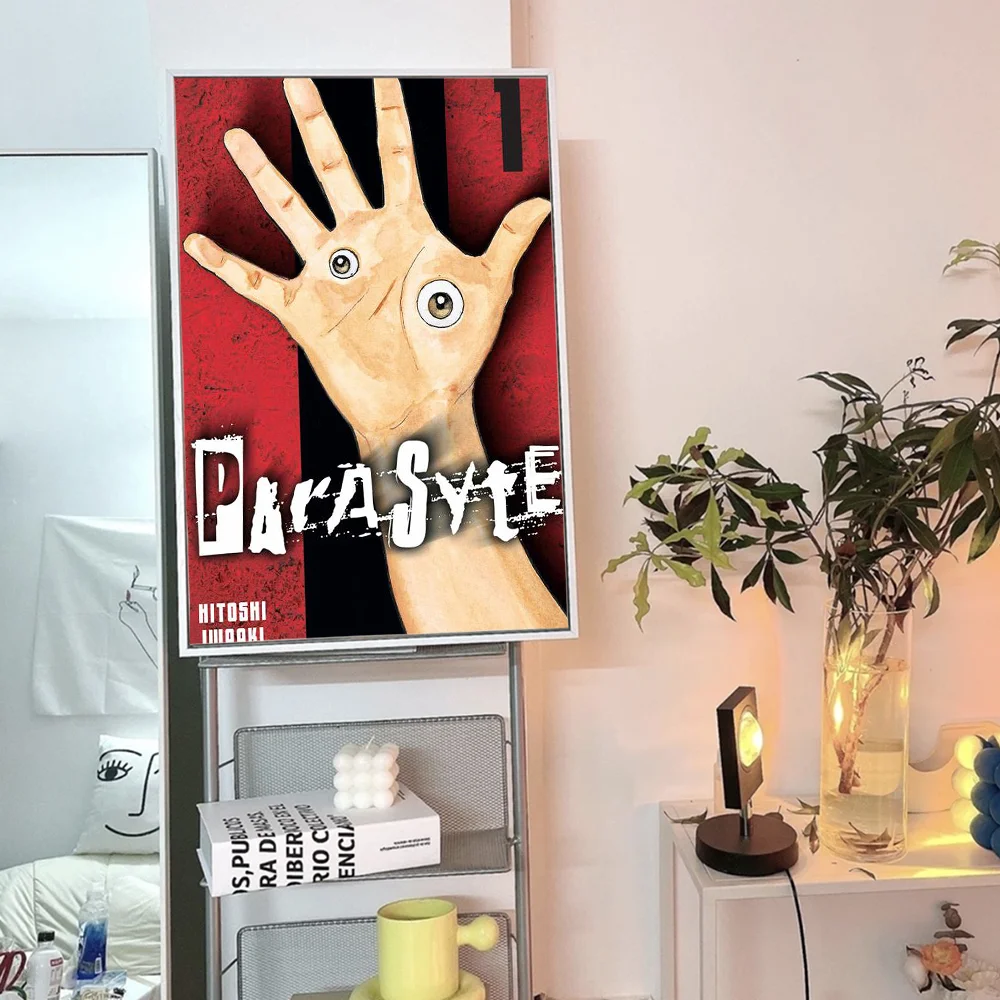 Parasyte Anime Posters Sticky Whitepaper Sticker DIY Room Bar Cafe Kawaii Decor