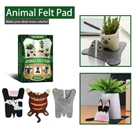 animal felt cup coaster coffee mug mat table placemat heat insulation dining mat home decoration for kitchen