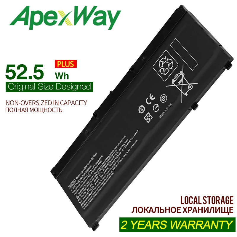 

ApexWay SR03XL L08934-2B1 L08855-855 New Battery For HP OMEN 15-CE,17-CB0052TX Pavilion Gaming 15-CX0096TX,CX0006NT HSTNN-DB8Q