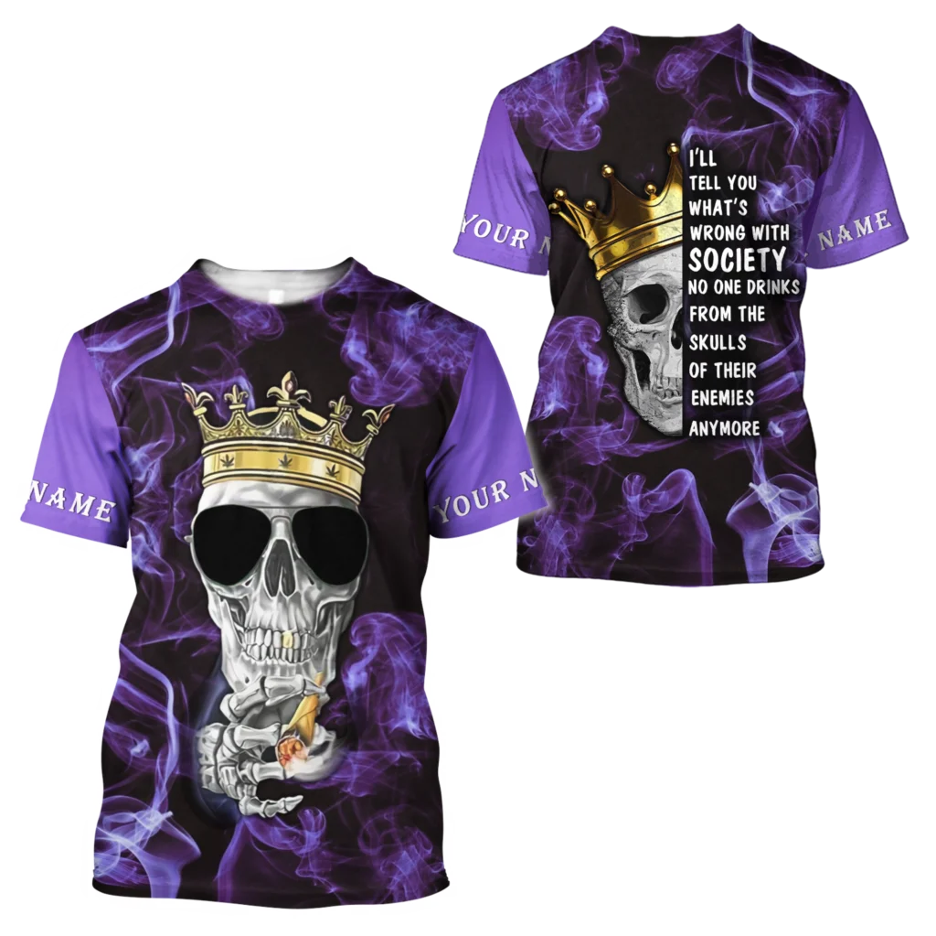 Футболка мужская летняя дышащая с 3D-принтом черепа |