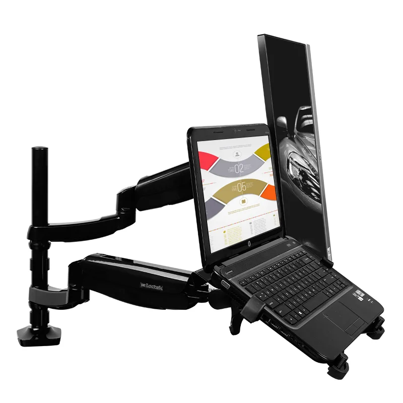 Loctek D5F2 кронштейн для ноутбука двойного использования + держатель монитора с