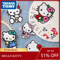 kawaii hello kitty fashion ladies cute cartoon embroidered cloth stickers baggage decoration stickers