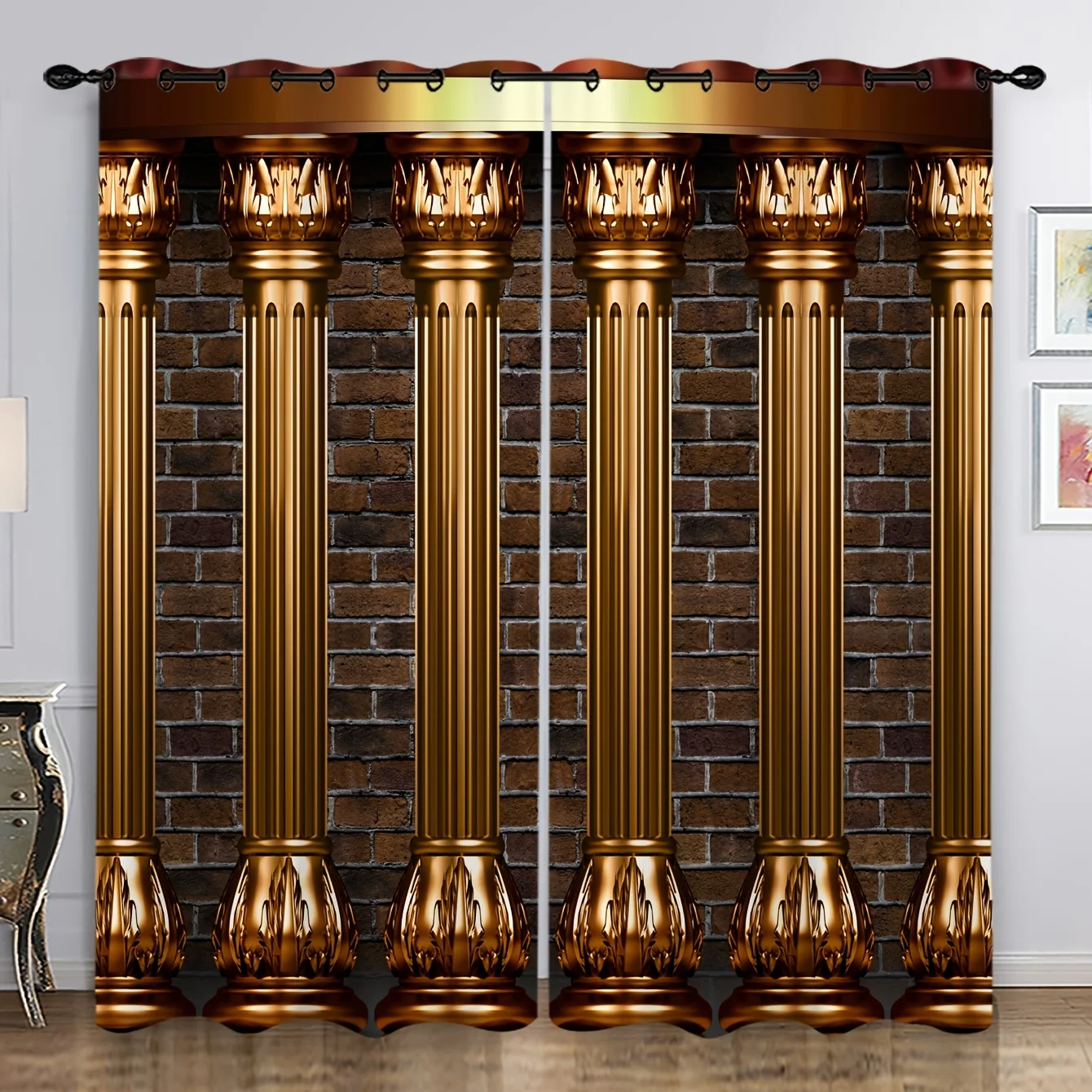 Сделайте свою гостиную и спальню с помощью 2 шт. золотых римских столбов