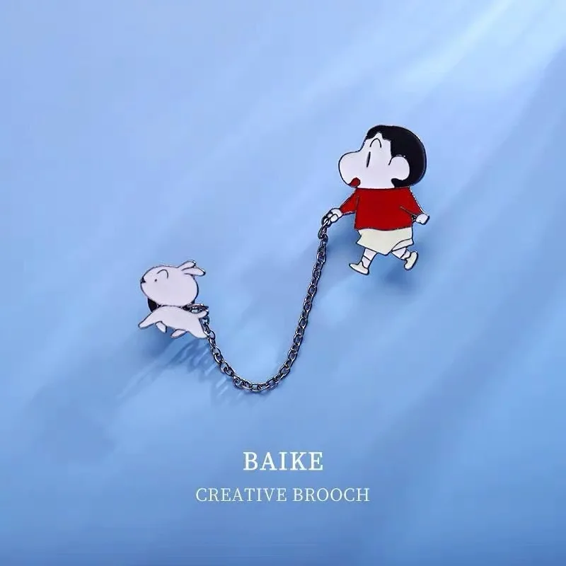 Crayon Shin-chan Kawaii Badge Аниме фигурки Броши мультфильм аксессуары подарок на день