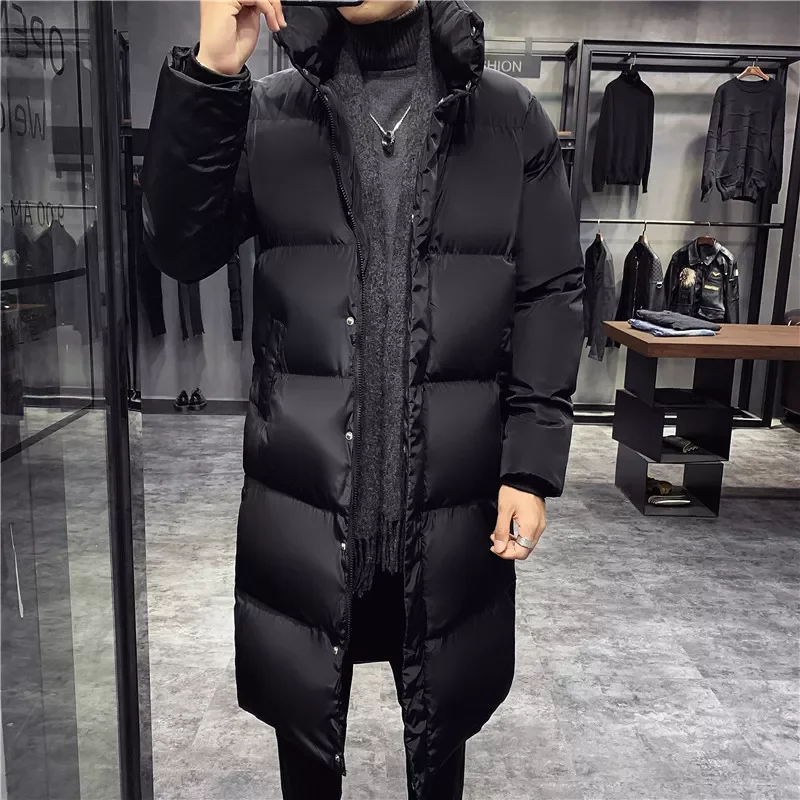 Jackets And Coats For Men Casual Long Down Jackets Thicker Warm Parkas New Male Outwear Winter Coats Slim Fit Jackets 5XL