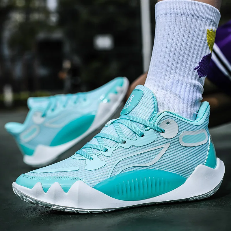 High quality cushioned shock recovery wear-resistant 4 color MD outsole basketball shoes