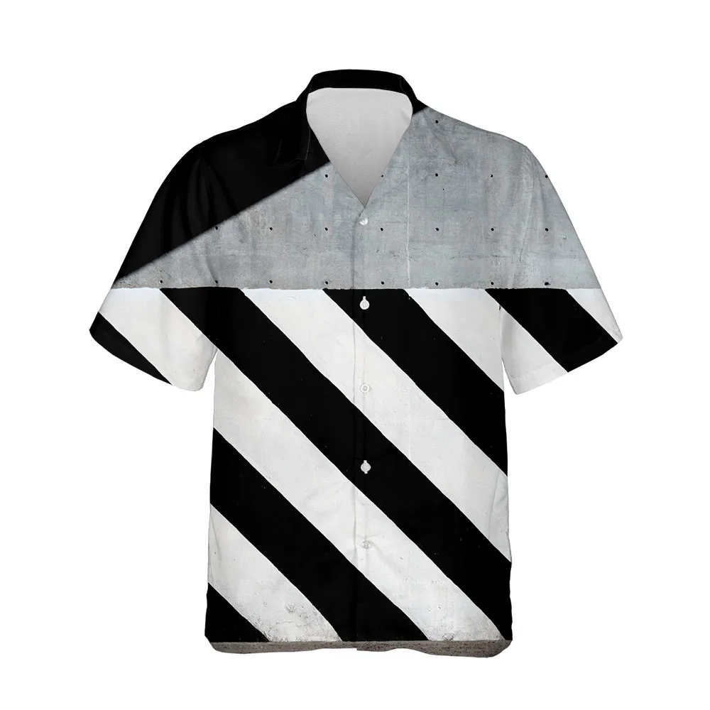 Jumeast 3D Printed New Striped Fashion Shirts Summer Oversized Streetwear Men Short Sleeve Shirts Breathable Clothing Jacket
