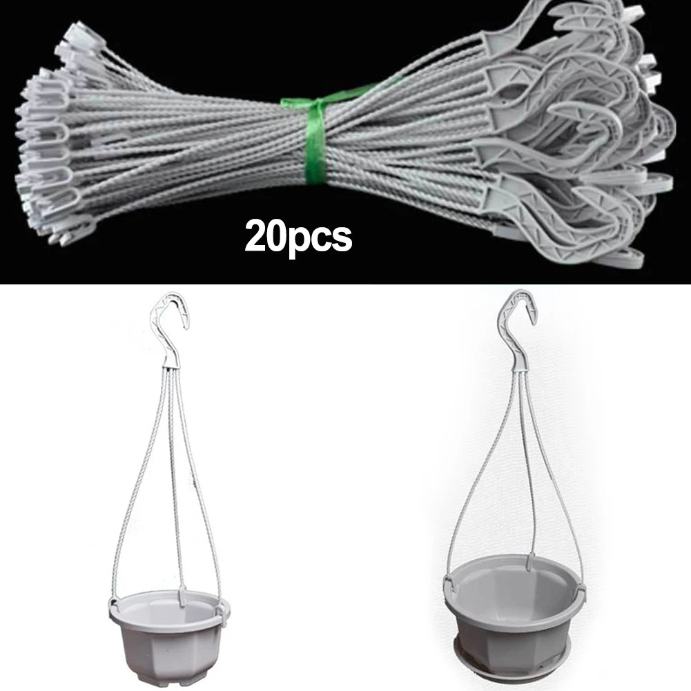 

Durable Tough Flowerpot Hook 20pcs 36mm Baskets Ceramic White Multipurpose Plastic Potted U-shaped Hanger Clip