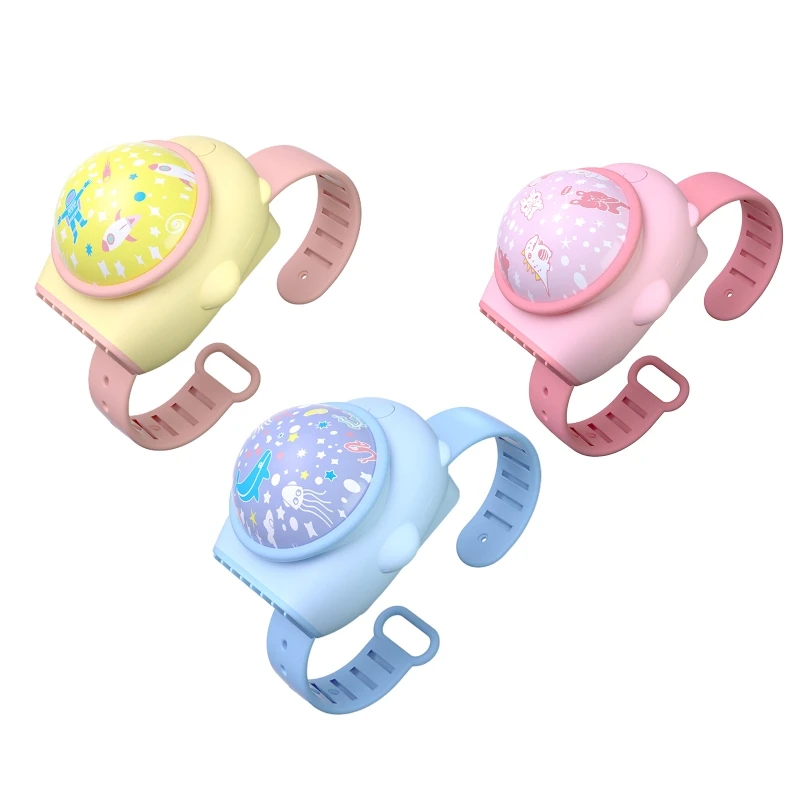 

20 куб. См миниатюрный Светодиодный проекционный вентилятор для часов, электрический вентилятор без листьев, подарок на день ребенка, игрушка