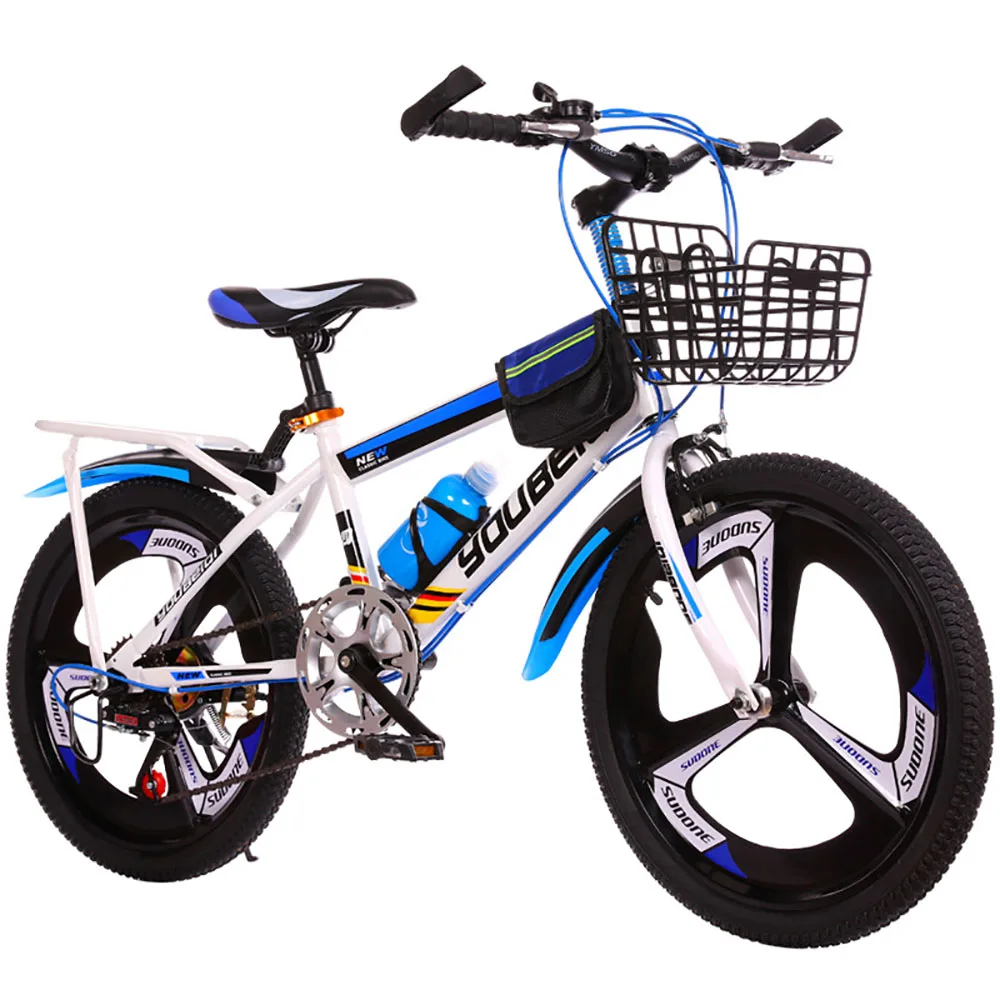 

Children Bicycle Variable Speed Mountain Bicycles High Carbon Steel Frame Magnesium Alloy Integrated Rim Front Rear Brakes