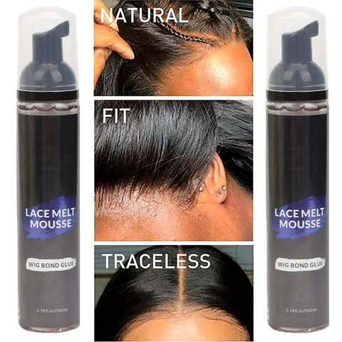 Кружевной плавящийся мусс с индивидуальным логотипом, 5 шт., растушевка кожи, кружевной плавкий мусс, кружевной удерживающий мусс для париков спереди, простой в использовании