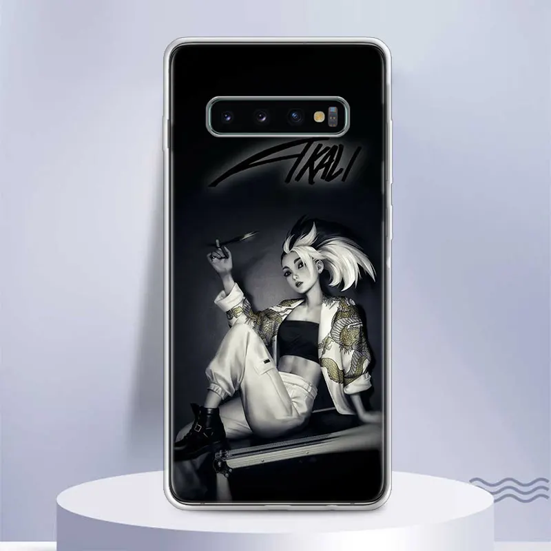 Чехол для телефона League Hero Games Akali из мягкого силикона для Samsung Galaxy S23 S22 Ultra S21 S20 FE S10 Plus S10E S9 S8 + S7 Edge.