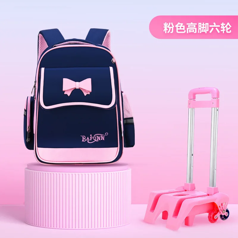 Trolley School Bags school Backpack Removable Children School Bags for Grils with Wheel Kids backpack princess Schoolbag kids