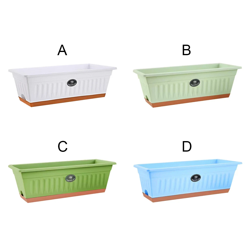 

Plastic Flower Pots Box Vegetables Growing Container Family Garden Plant Basket Planter Balcony Home Patio Outdoor