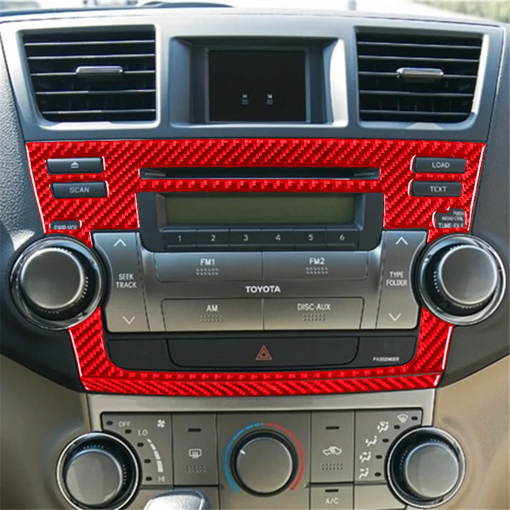 Наклейки на панель из углеродного волокна для Toyota Highlander 2008 2009 2010 2011 2012 2013