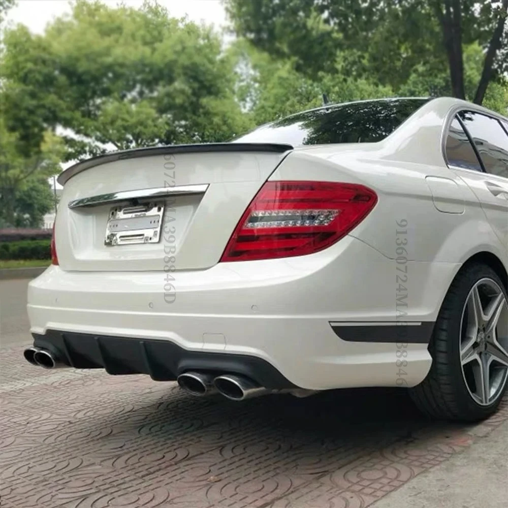 Фото Mercedes Benz C-Class W204 2007-2014 C180 C200 C220 C260 C300 4-дверный комплект кузова задний спойлер крыло запасная часть №2